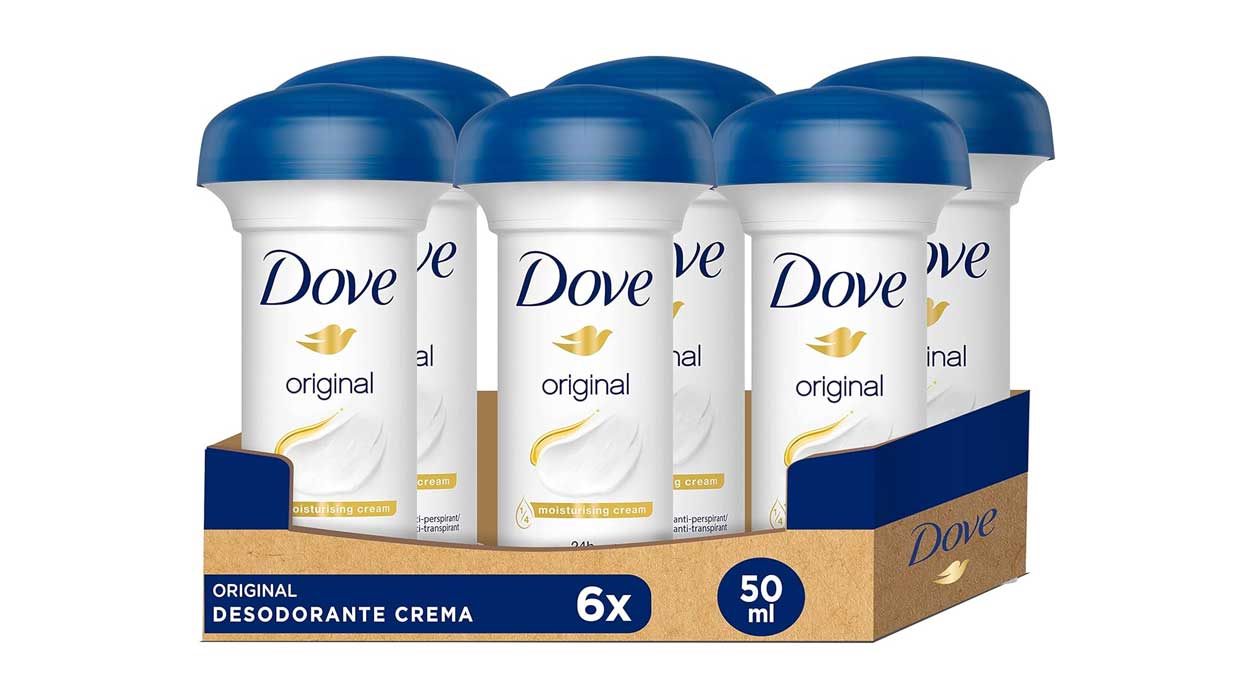 Chollo Pack x6 Desodorante Dove Original en crema de 50 ml por sólo 13,26€ (-34%) ¡2,21€ cada uno!