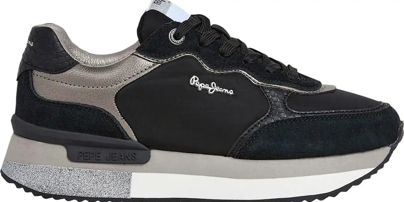 Chollo Zapatillas Pepe Jeans Rusper Glam de piel para mujer por sólo 49,45€ con envío gratis (45% de descuento)