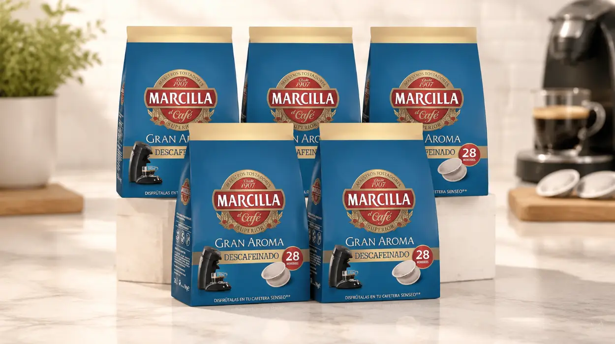 140 cápsulas de café descafeinado Marcilla Gran Aroma para Senseo por sólo 18,44€ (-28%)
