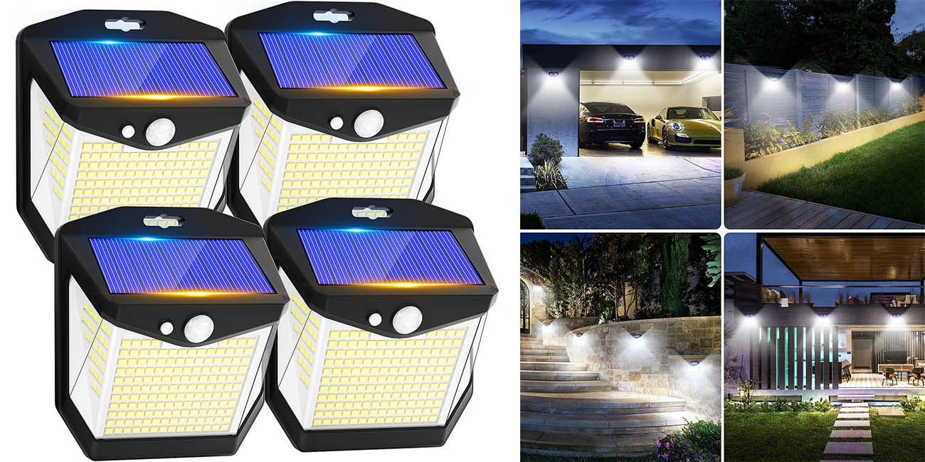 Chollo Pack x4 Lámparas LED solares Vanranger para exterior por sólo 17,13€