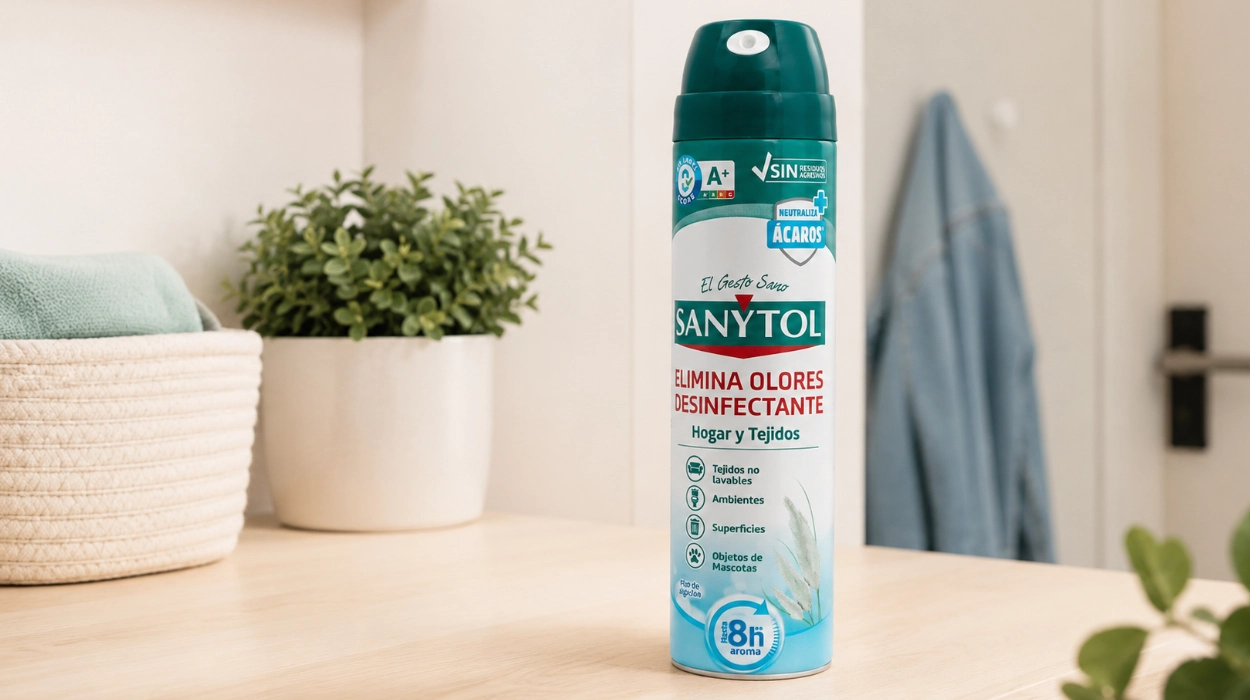 Chollo Ambientador desinfectante Hogar y Tejidos Sanytol en spray de 300 ml por sólo 3,19€ (-15%)