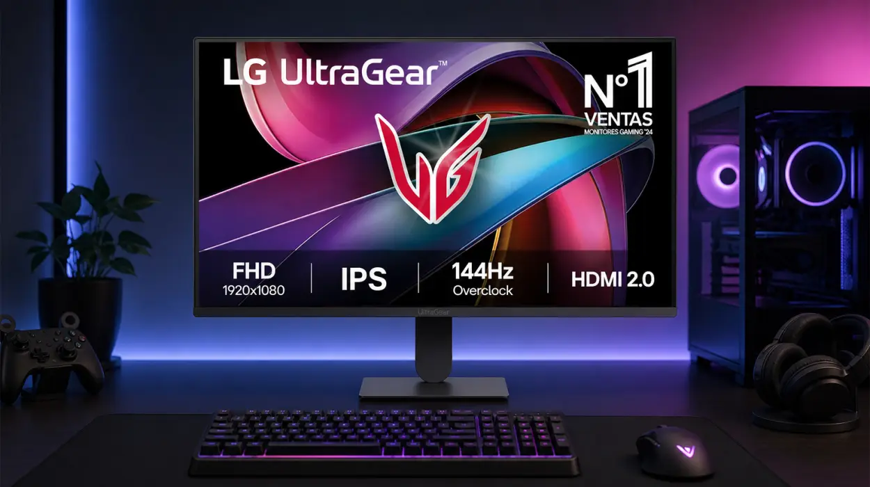 Monitor gaming LG UltraGear de 27″ de 144Hz y 1ms por sólo 89€ con envío gratis (-25%)