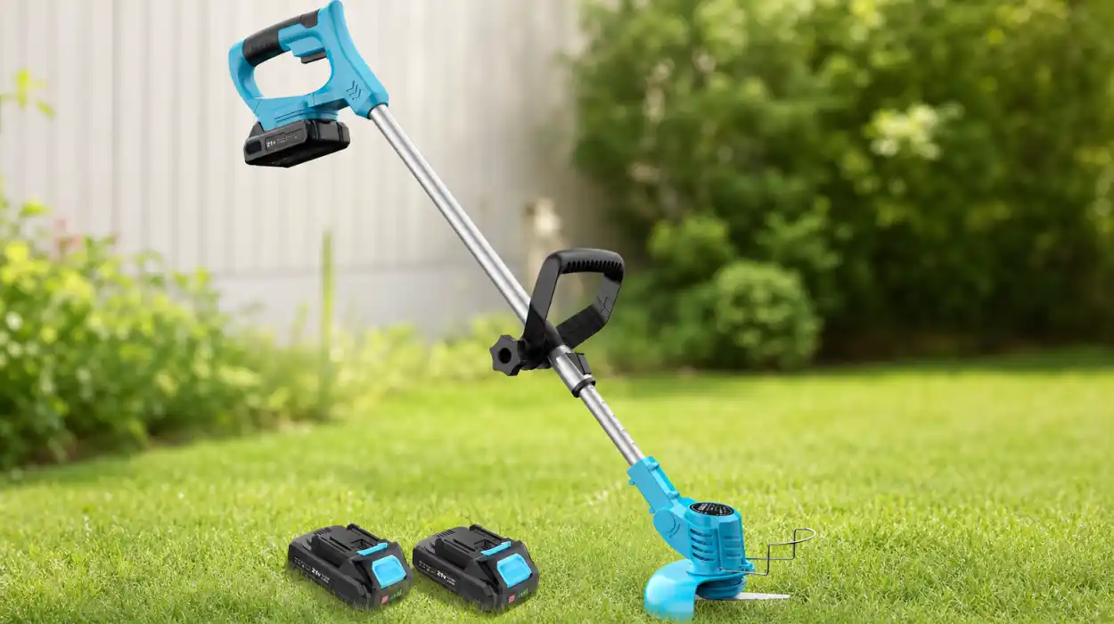 Desbrozadora eléctrica inalámbrica de 21V con 2 baterías por sólo 49,99€ con cupón y envío gratis (-53%)