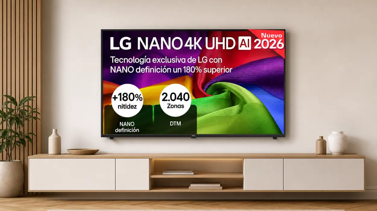 Smart TV LG Nano 4K UHD de 43 pulgadas con IA y 144Hz para gaming por sólo 254,15€ con descuento y envío gratis (-27%)