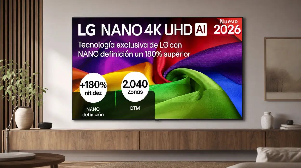 Smart TV LG 50NU800B6LC de 50 pulgadas con Nano 4K UHD AI y WebOS por sólo 296,66€ con envío gratis (-29%)