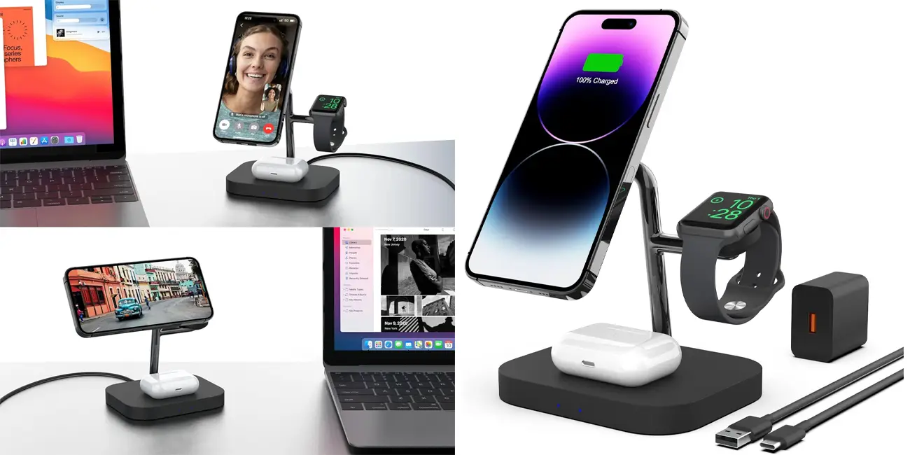 Si tienes iPhone, AirPods y Apple Watch… esta base de carga 3 en 1 es para ti, ¡y cuesta menos de 24€!