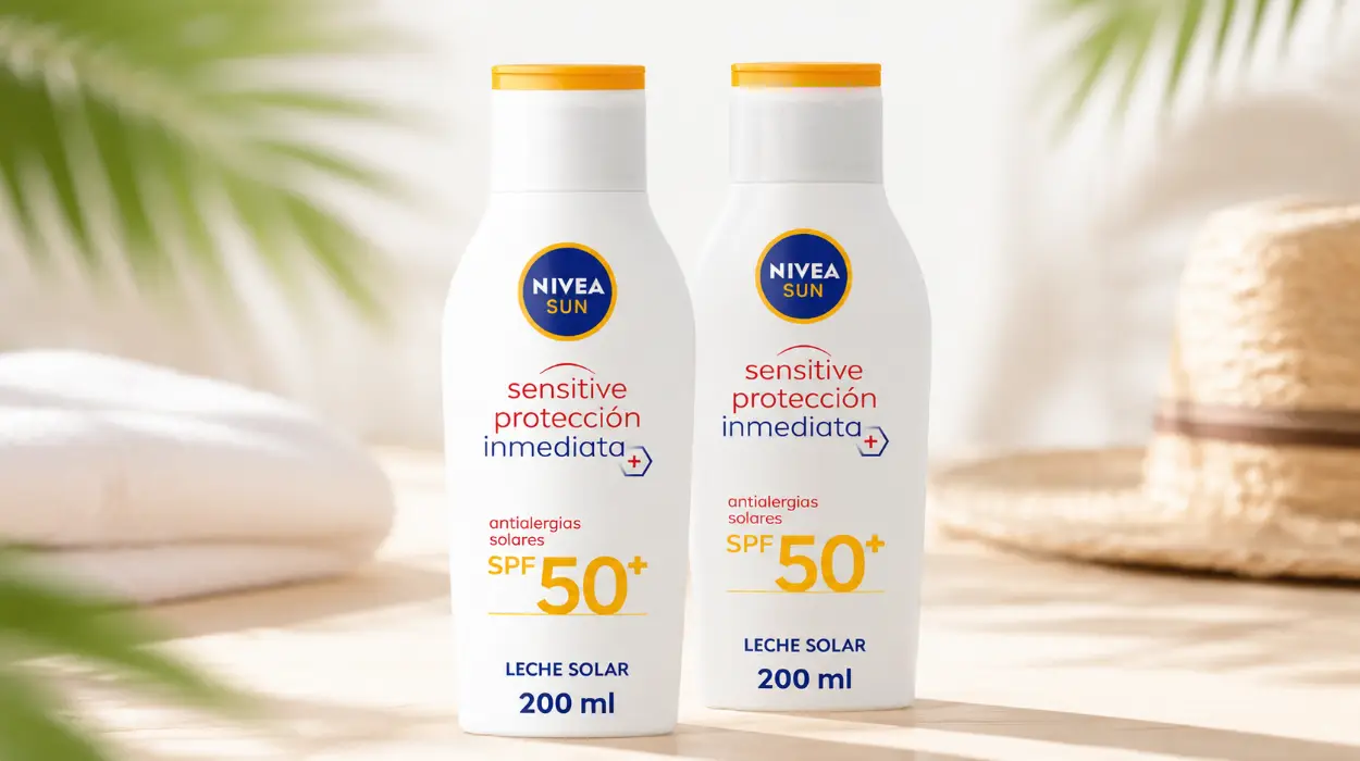 Pack x2 Protector solar Nivea Sun Sensitive 50+ para piel sensible de 200 ml por sólo 15,82€ con descuento (-47%)