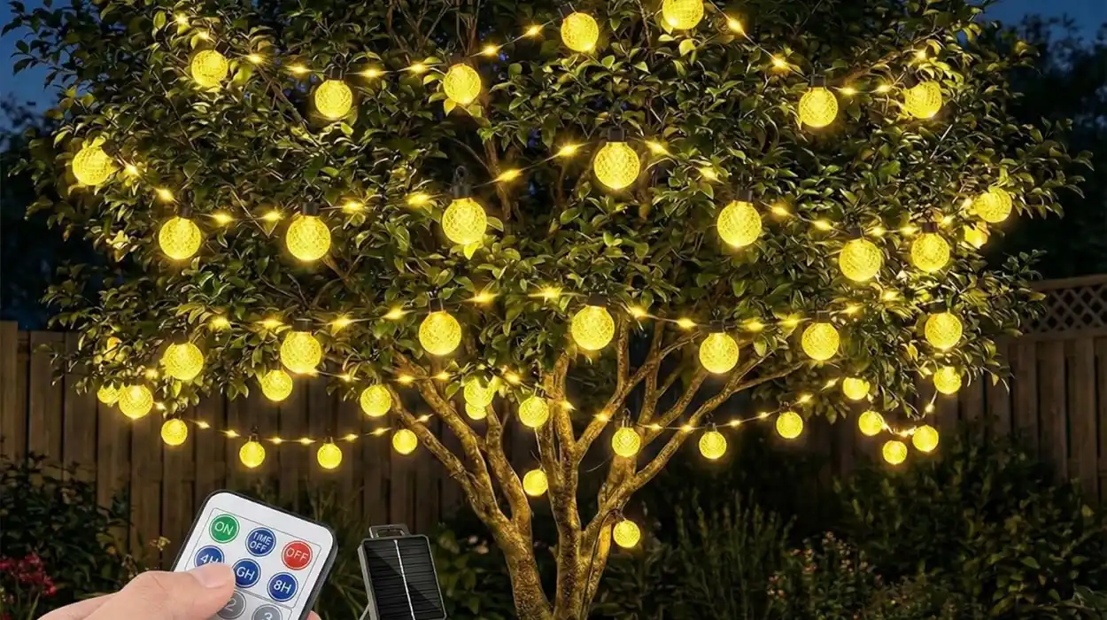 Guirnaldas solares de 8 metros con luces LED de piña para exteriores por sólo 9,02€ (-40%)