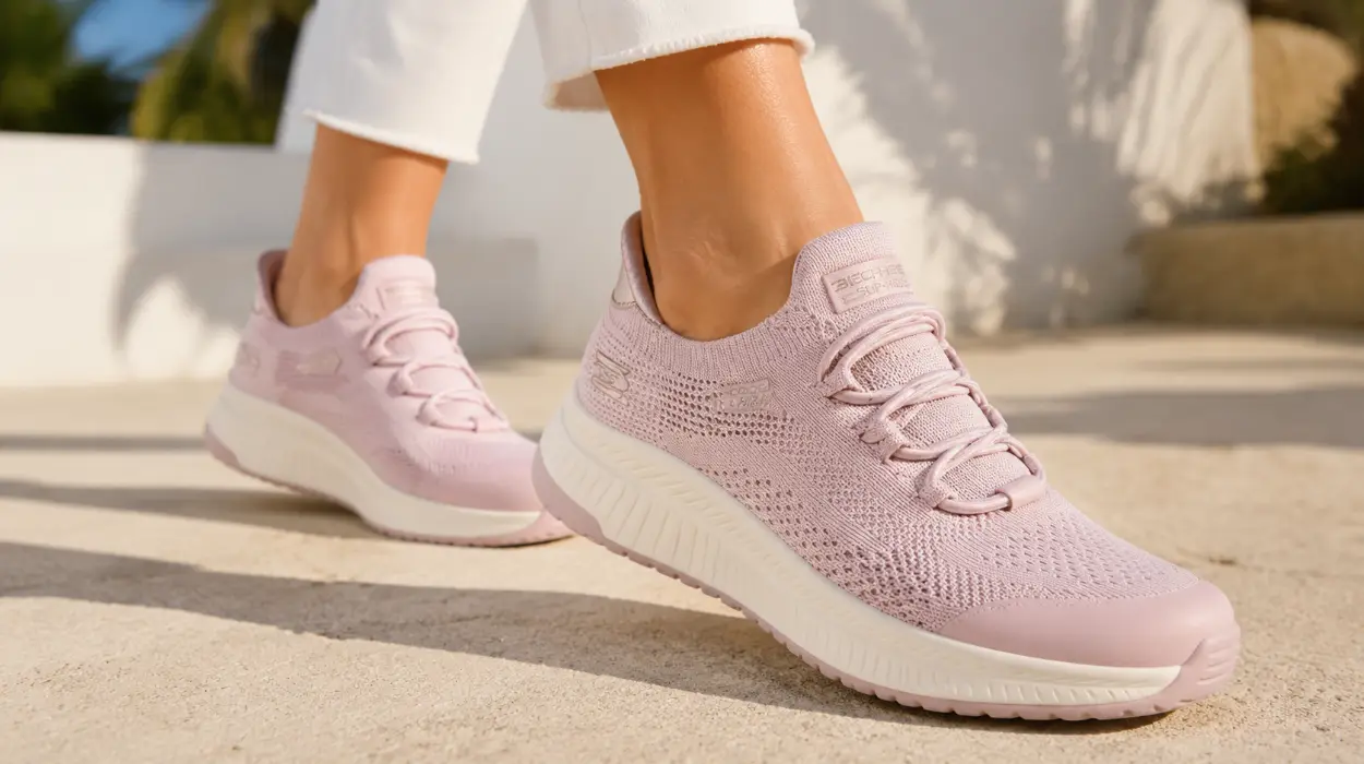 Zapatillas Skechers Slip-ins Bobs Squad 4 Dire Step para mujer en color rosa por sólo 47,95€ con envío gratis (-40%)