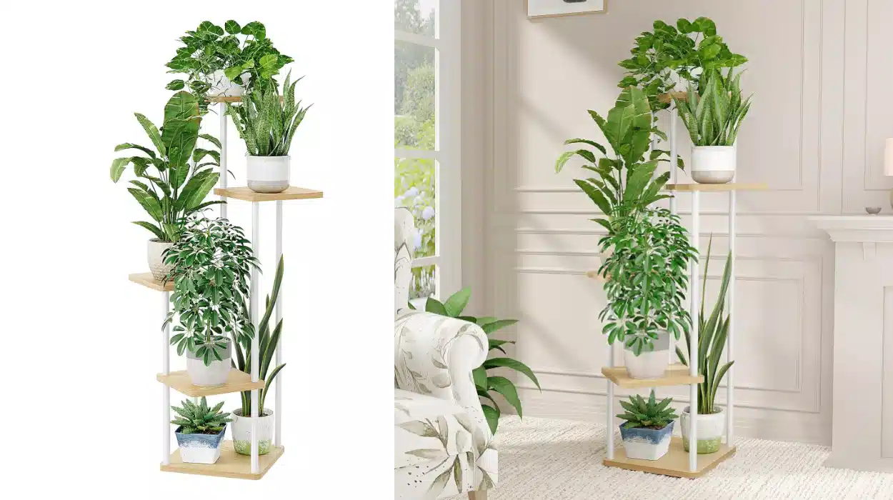 Soporte esquinero Bamworld de 5 niveles para plantas por sólo 22,51€ (-25%)