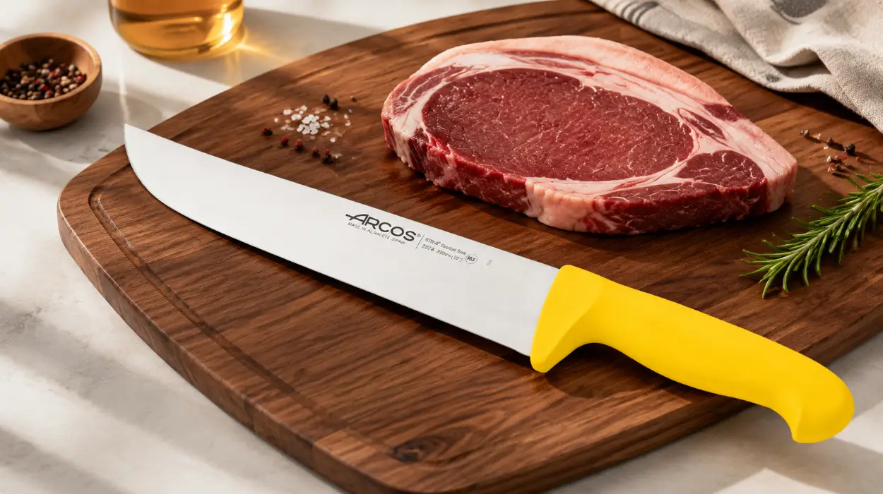 Cuchillo carnicero Arcos Serie 2900 con hoja de acero inoxidable de 250 mm por sólo 11,75€ (-41%)