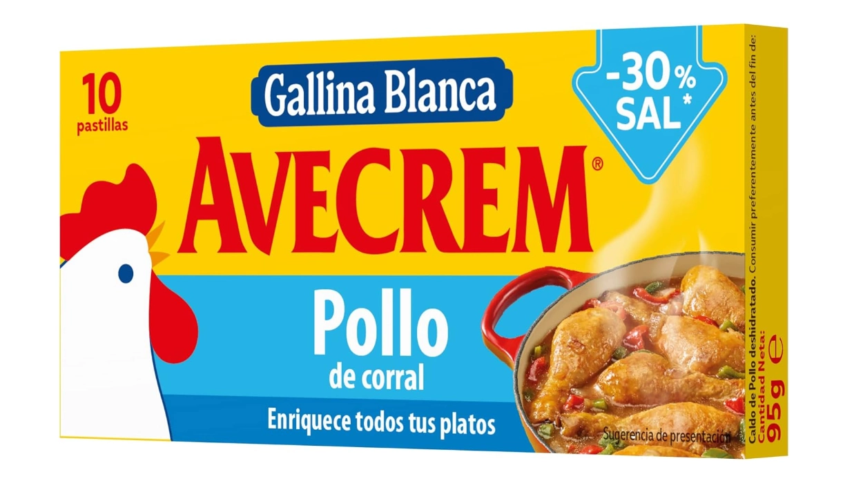 El clásico para dar sabor ahora con menos sal: Avecrem de pollo con verduras a precio mínimo