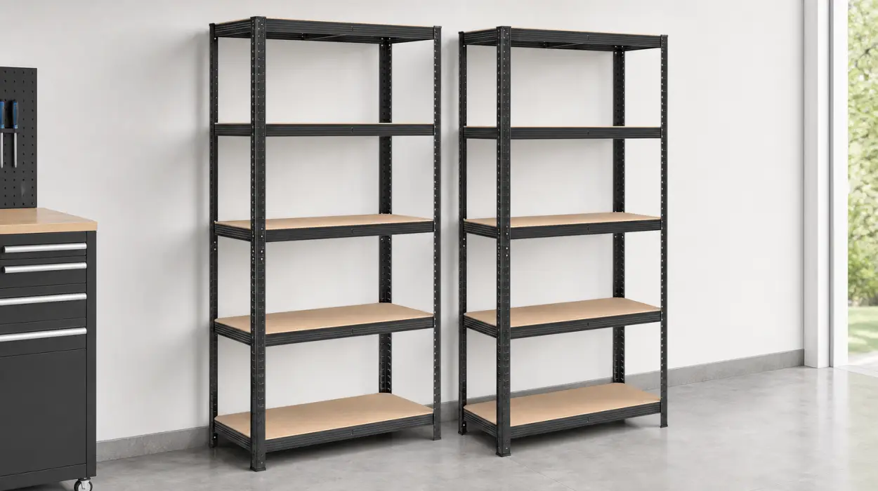 2 estanterías metálicas de 5 niveles Songmics 40 x 90 x 180 cm y carga hasta 875 kg por sólo 44,95€ con envío gratis (-32%)