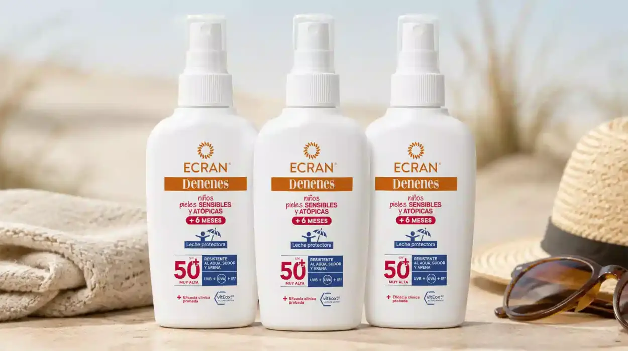 Pack x3 Leche protectora solar Ecran Denenes SPF50+ para pieles sensibles y atópicas con 3×2 por sólo 15,90€ (-42%)