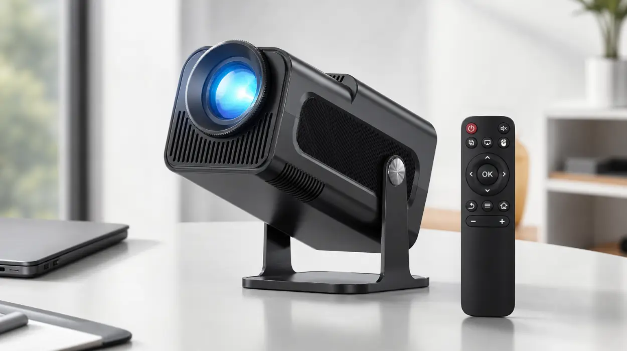 Proyector 4K portátil YEEFON con WiFi 6, Bluetooth 5.4 y Android 11, compatible HDMI y USB por sólo 45,12€ con envío gratis (-36%)