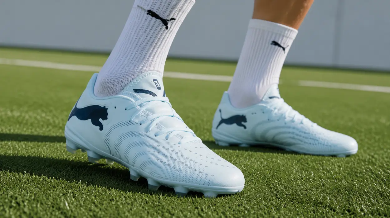 Botas de fútbol unisex PUMA Future 9 Play FG/AG en azul helado por sólo 26,95€ (-55%)