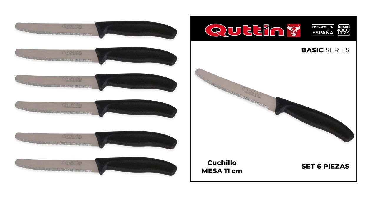 Renueva tus viejos cuchillos de mesa y llévate estos de sierra Quttin a un precio ESPECTACULAR