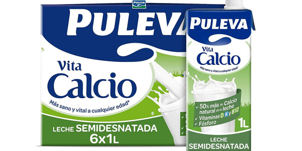 Chollo Pack x6 Leche semidesnatada Puleva Vita Calcio por sólo 6€ (-22%)