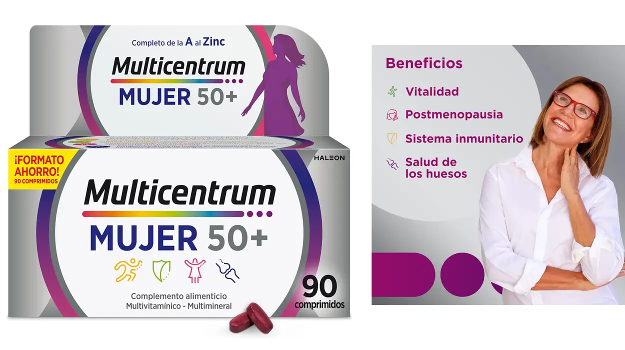 Chollo 90 comprimidos Multicentrum Mujer 50+ por sólo 21,42€ (-40%)