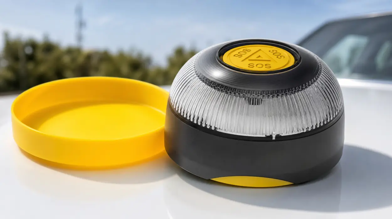 Baliza V16 homologada DGT con geolocalizador y datos IoT gratis hasta 2038 por sólo 14,99€ (-21%)