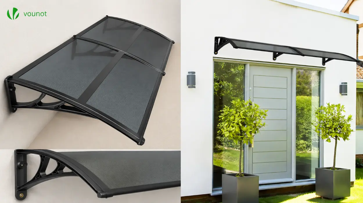 Marquesina Vounot para puertas y ventanas de 200×80 cm por sólo 47,25€ con envío gratis (-21%)