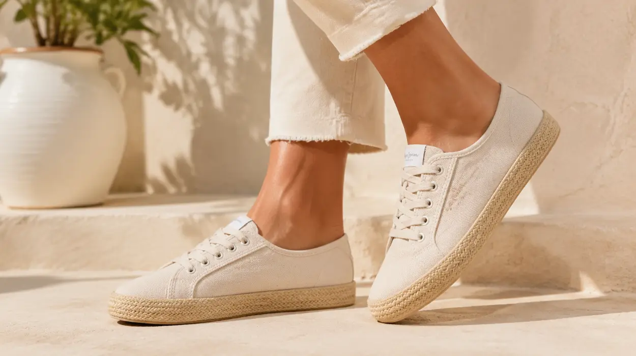 Zapatillas Pepe Jeans Brady Jute de lino de algodón para mujer, frescas y cómodas por sólo 33€ con envío gratis (-40%)