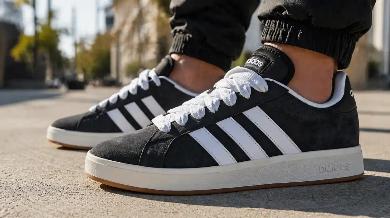 Chollo Zapatillas Adidas Grand Court Base 00s negras unisex por sólo 38,49€ con envío gratis (41% de descuento)