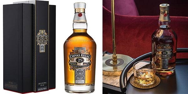 Chollazo Whisky premium Chivas Regal 25 Años de 700 ml por sólo 199,23€ con envío gratis (-50%)