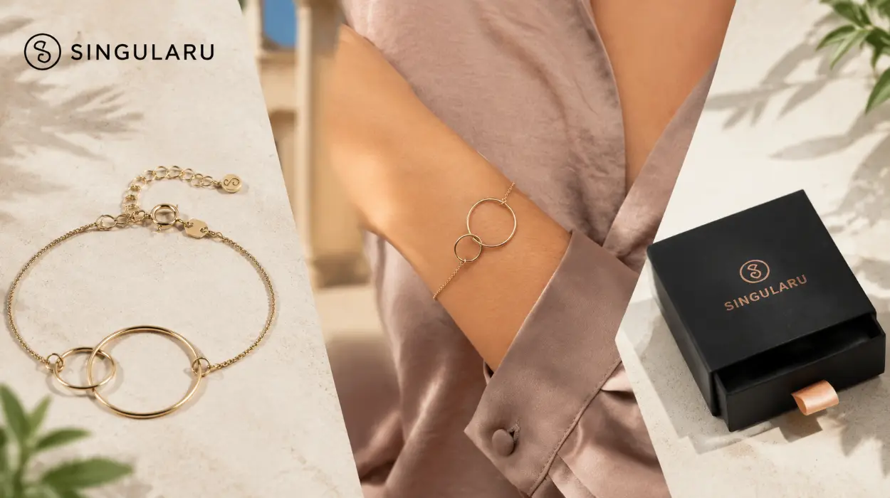 Pulsera Sister de Singularu para mujer en plata bañada en oro por sólo 20,30€ (-42%)