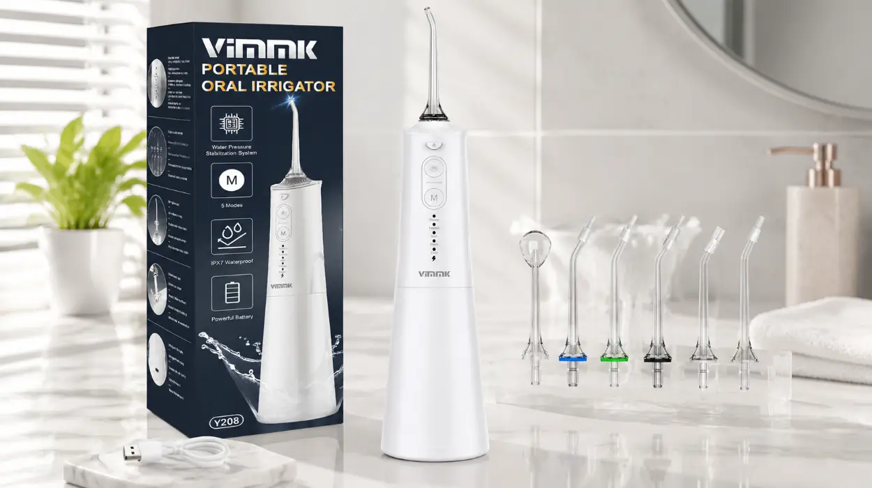 Irrigador bucal portátil Vimmk con 8 boquillas y 5 modos por sólo 25,02€ (-17%)