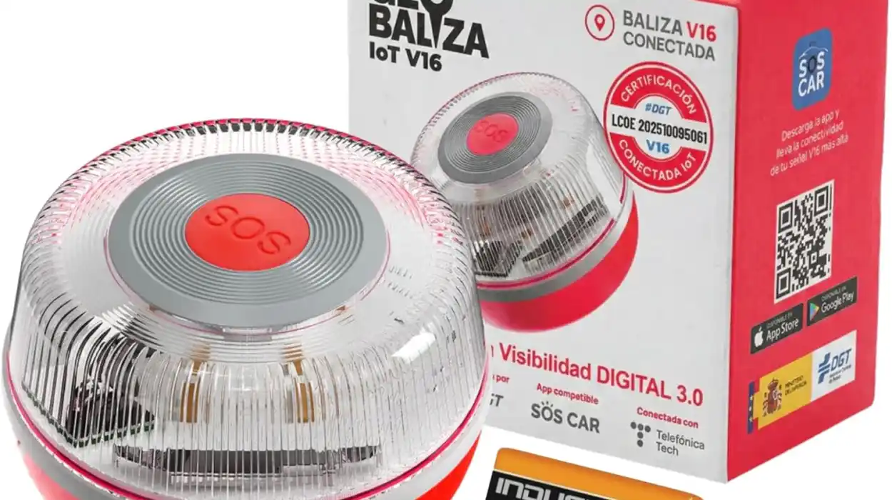 Baliza V16 homologada DGT con geolocalizador y 12 años de conectividad por sólo 13,90€ (-26%)