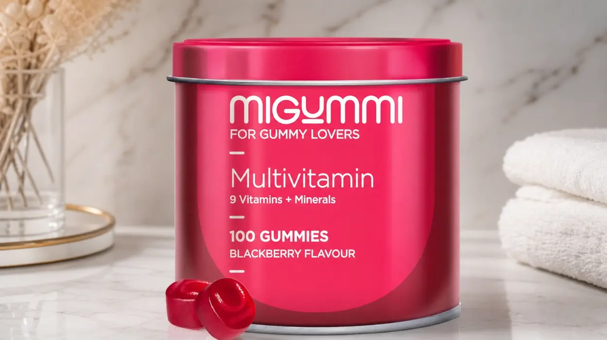 Energía y salud en gominolas: Migummi multivitaminas sabor mora, 100 gummies veganas por sólo 9,90€ (-38%)