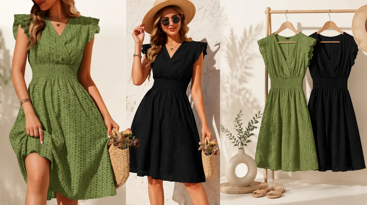 Vestidos cortos de algodón PASUDA para mujer, sin mangas y con cintura elástica por sólo 23,93€ (-27%)