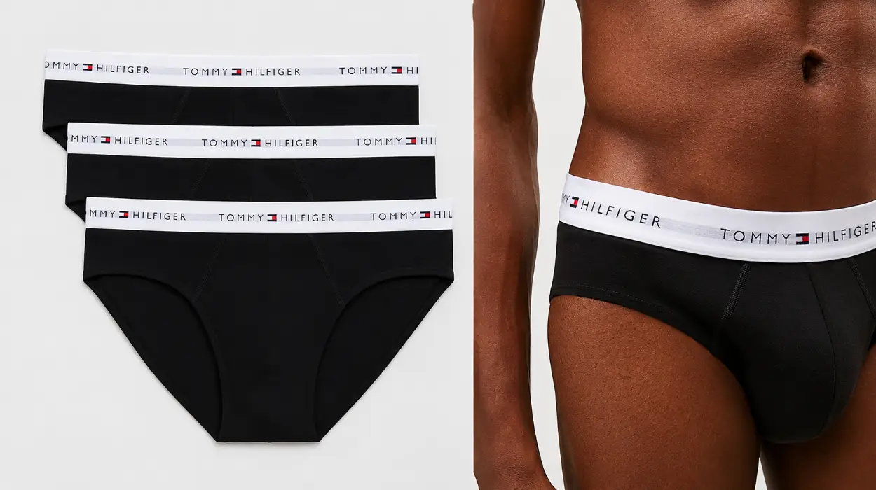 Set de 3 calzoncillos slips Tommy Hilfiger negros para hombre por sólo 19€ (-52%)