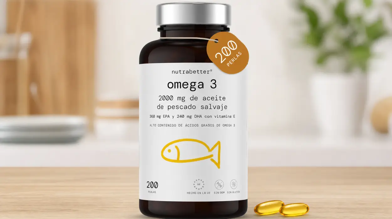 200 cápsulas de Omega 3 Nutrabetter con 600 mg de Omega-3 puro y Vitamina E por sólo 11,99€ (-8%)