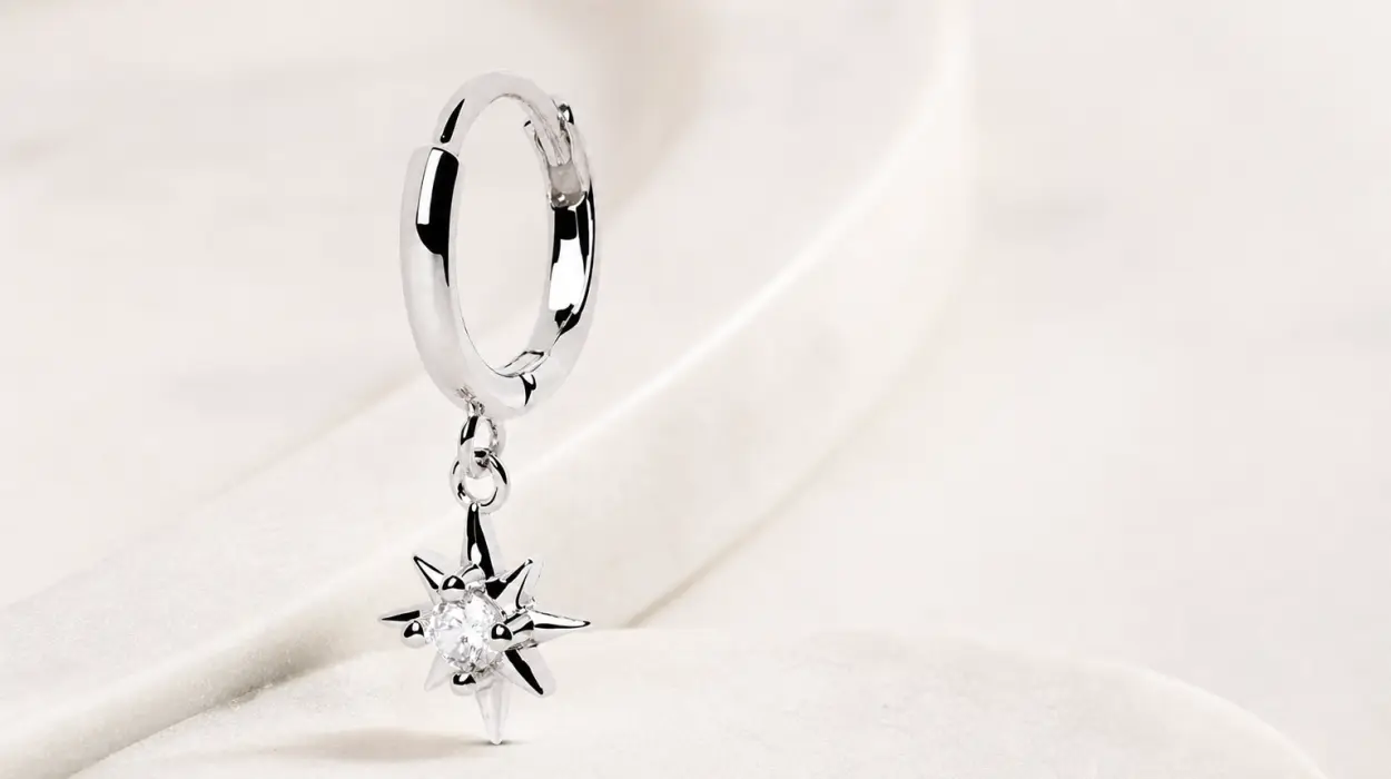 Pendientes Singularu Polar Star con baño de rodio por sólo 17,65€ (-47%)
