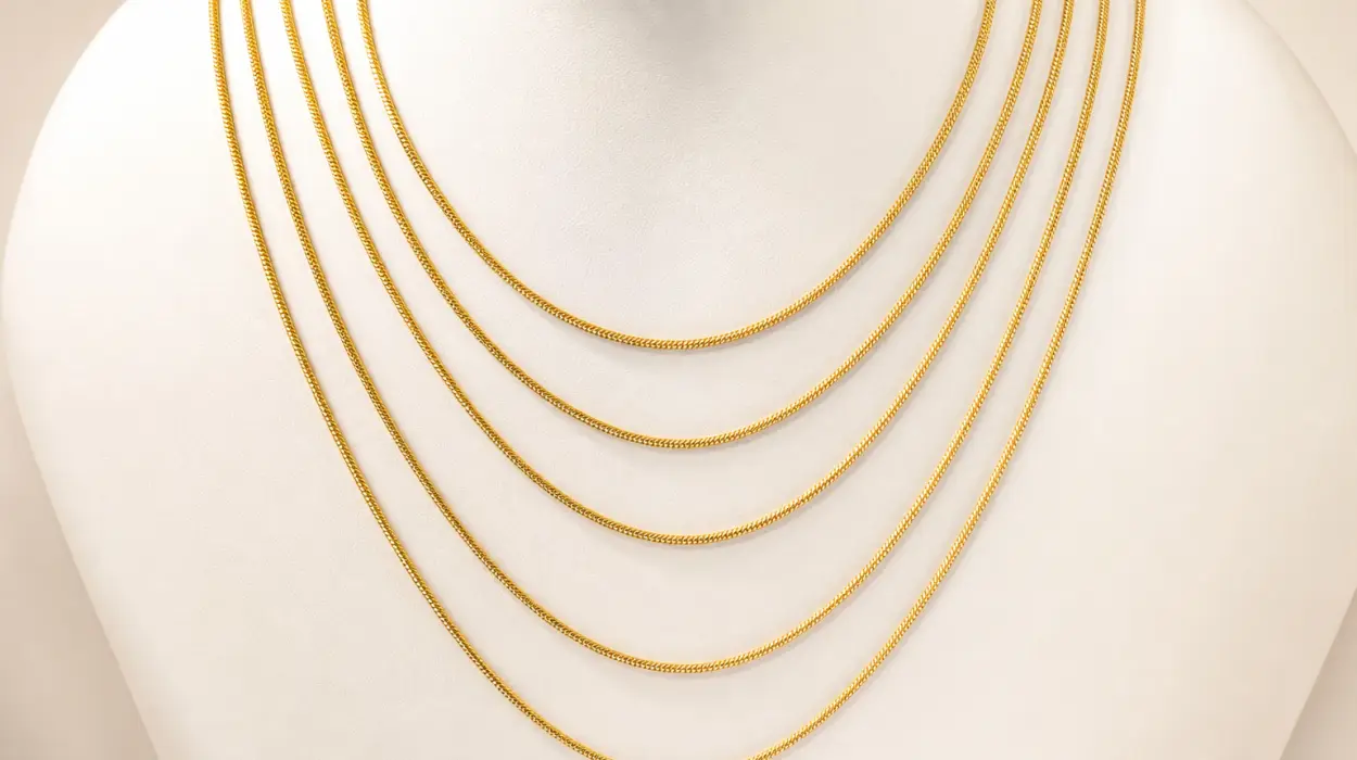 Collar Singularu Cleopatra con baño de oro de 18kt y cinco cadenas por sólo 30,23€ con envío gratis (-34%)