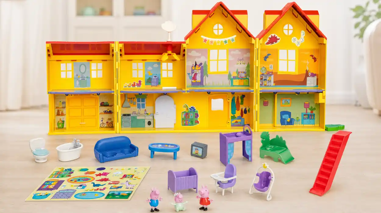 Gran Casa Familiar de Peppa Pig con accesorios y figuras para jugar desde los 3 años por sólo 27,99€ (-44%)
