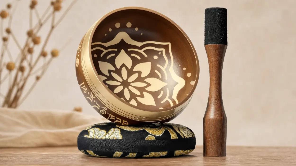 Cuenco Tibetano Silent Mind de 10 cm hecho con mazo y cojín, para meditación y relajación por sólo 20,46€ con cupón (-53%)