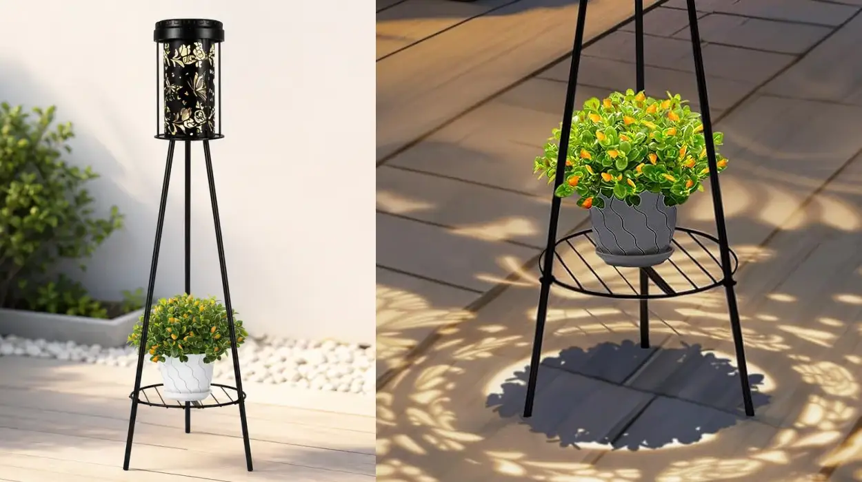 Lámpara solar exterior Auting con diseño de mariposa y soporte para plantas, resistente al agua IP65 por sólo 18,99€ (-56%)
