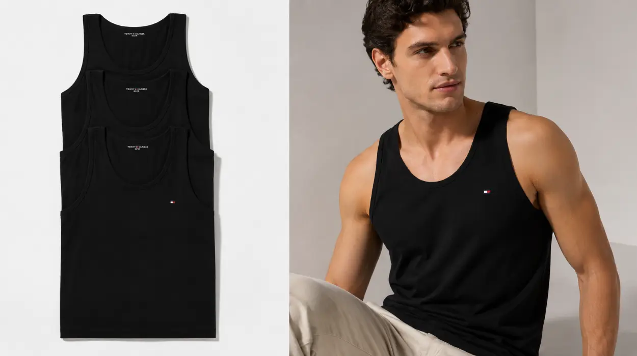 Pack de 3 camisetas sin mangas Tommy Hilfiger, estilo y confort para hombre por sólo 31,96€ (-29%)