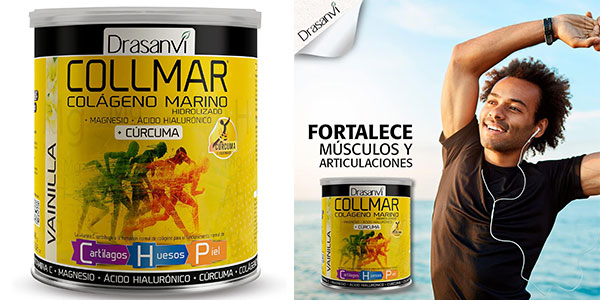 Chollo Colágeno Marino Hidrolizado Collmar + Cúrcuma de 300 g por sólo 19,37€ (-27%)