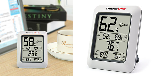 Chollo Termómetro-Higrómetro digital ThermoPro con pantalla LCD por sólo 9,26€ (-48%)