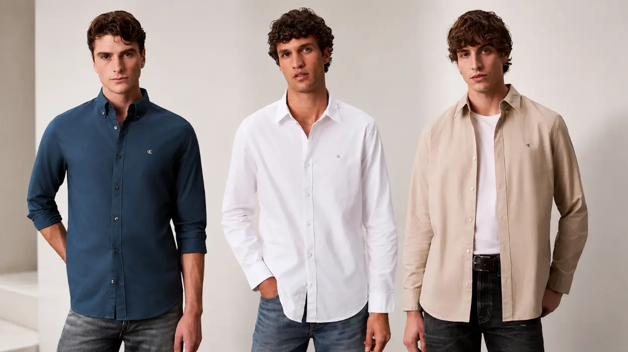 Camisas Calvin Klein Solid Oxford Classic para hombre por sólo 32,36€ con envío gratis (-64%)