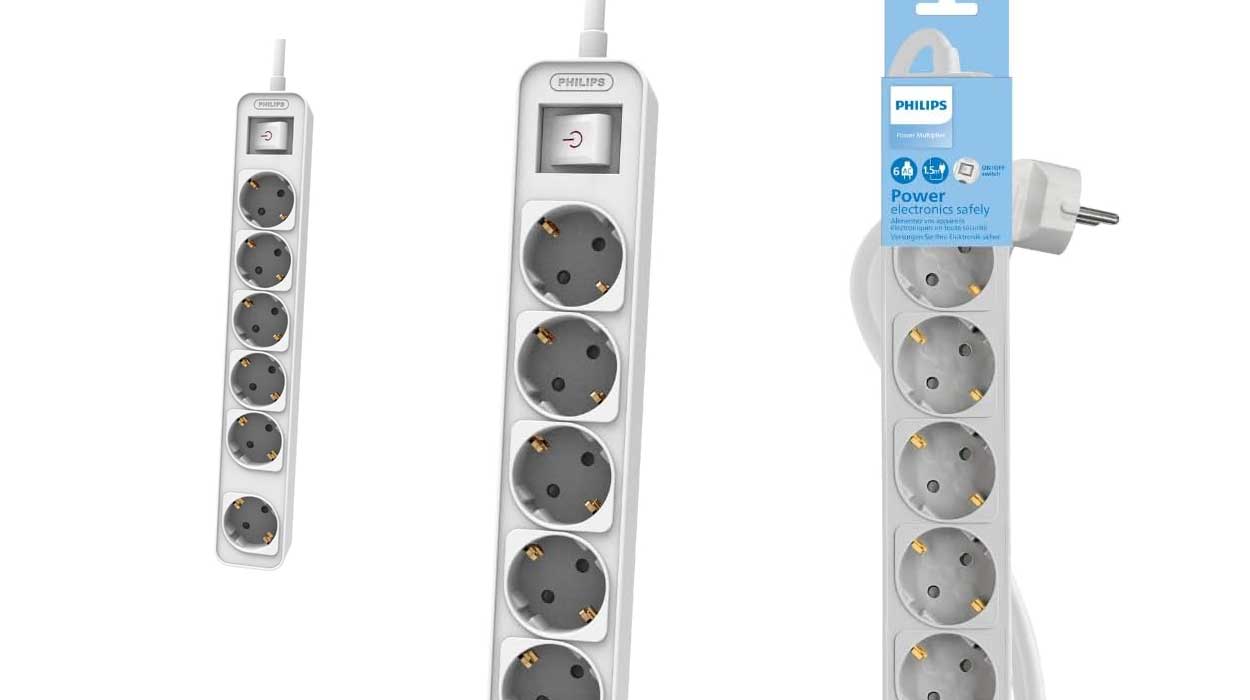 Chollo Regleta de enchufes Philips por sólo 6,74€ (33% de descuento)