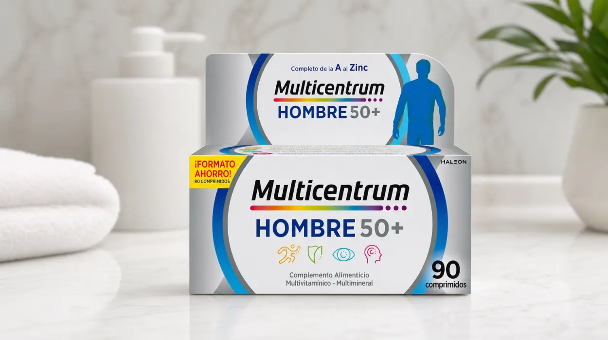 Multicentrum Hombre 50+ multivitamínico y multimineral, 90 comprimidos por sólo 17,74€ (-51%)