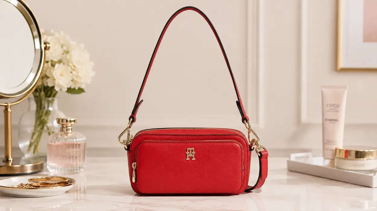 Bolso bandolera Tommy Hilfiger Th Daily Camera Bag, rojo y con cierre de cremallera por sólo 64,59€ con envío gratis (-50%)