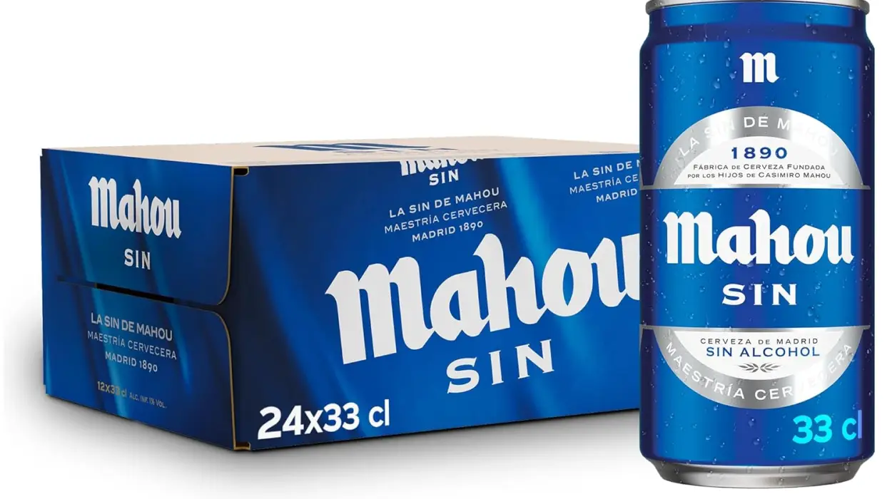 Pack x24 latas de cerveza Mahou Sin sin alcohol de 33 cl por sólo 11,98€ (-32%)
