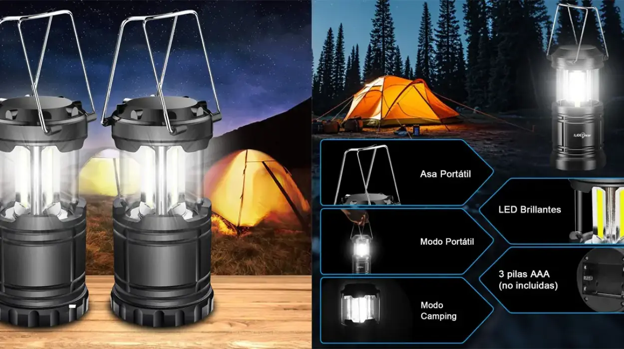 Chollo Pack 2x linterna LED de acampada ILEEDear por sólo 14,43€ ¡TOP ventas!