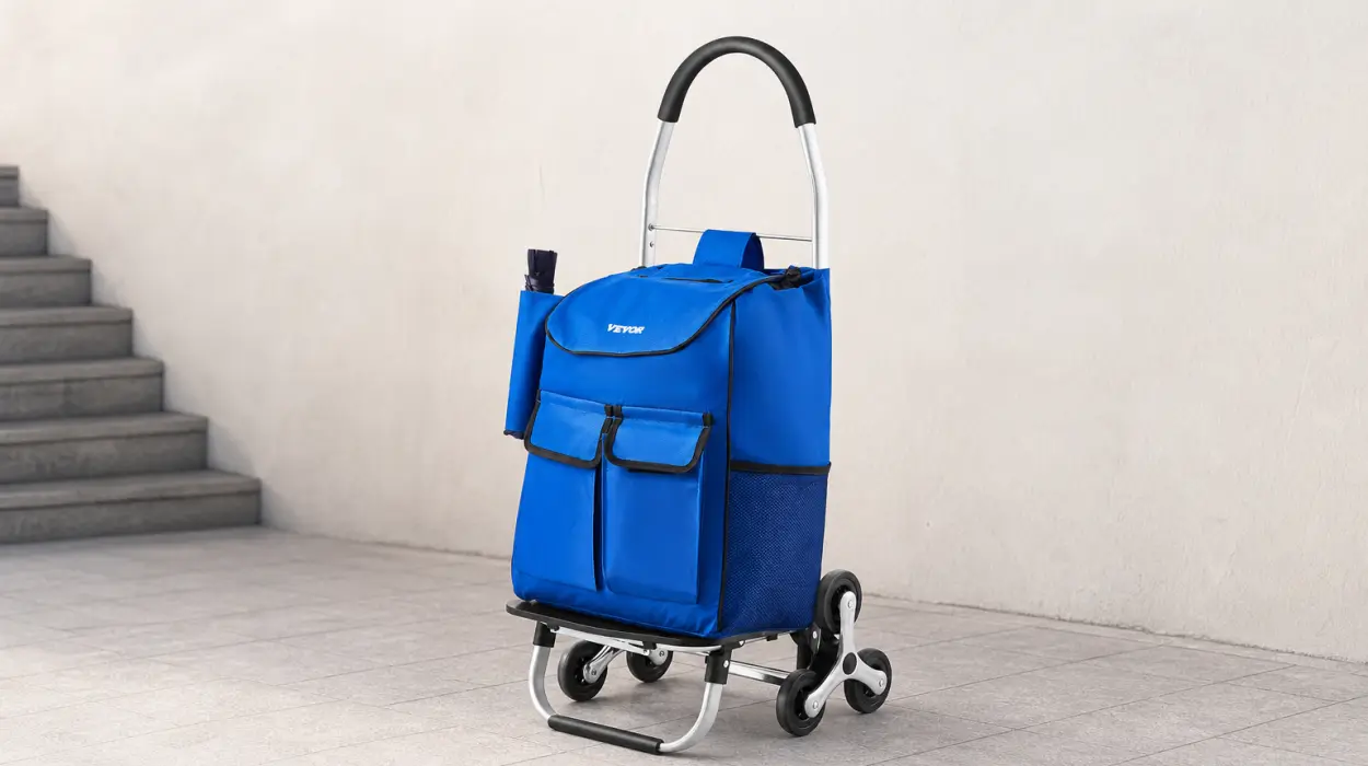 Carro plegable Vevor de 36 L para subir escaleras con 6 ruedas por sólo 26,82€ (-27%)